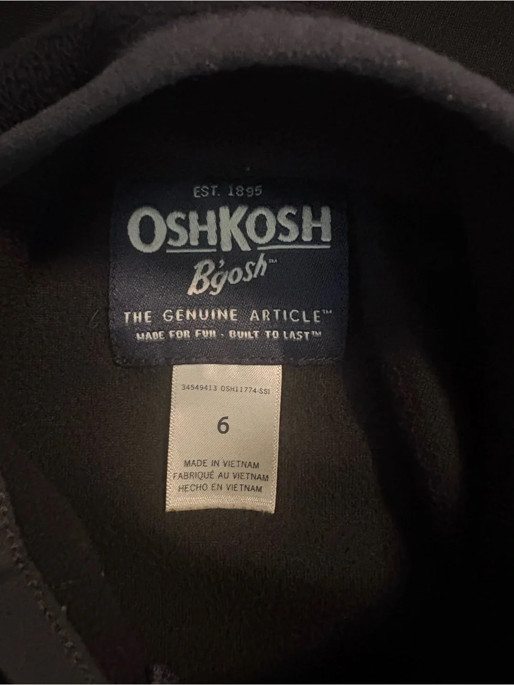 OshKosh Bgosh warm black